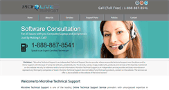 Desktop Screenshot of microlivesupport.com